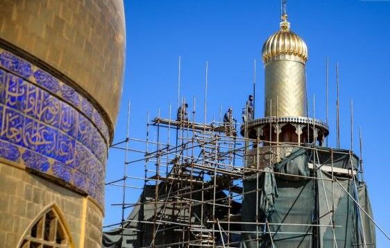 گلدسته شمالی حرم مطهر علوی آماده رونمایی شد