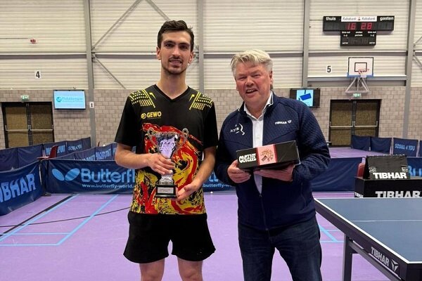 یک ایرانی نایب قهرمان تنیس روی میز کاپ لیمبورگ هلند شد