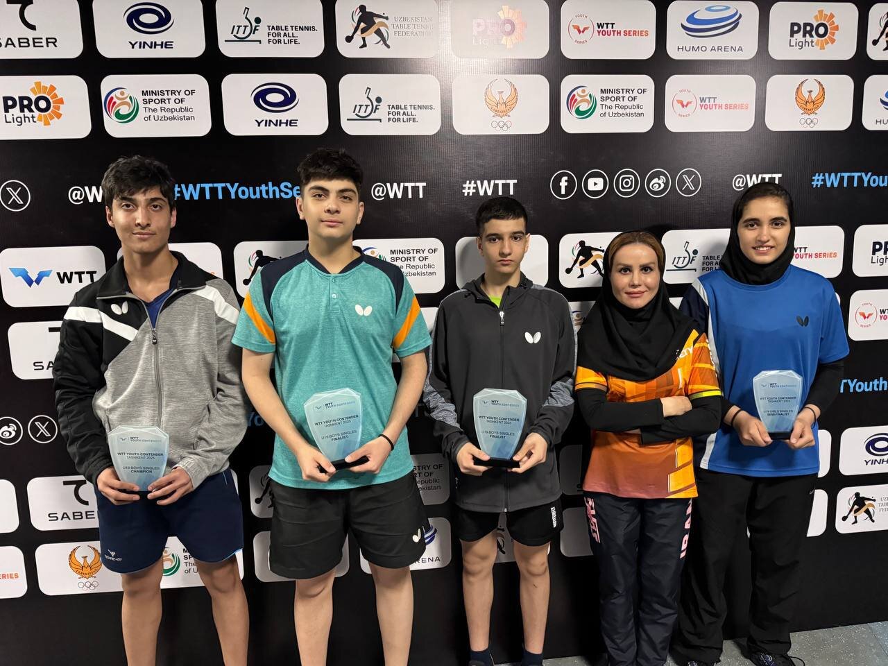 ۵ مدال پینگ پنگ بازان ایران در روز پایانی کانتندر ازبکستان