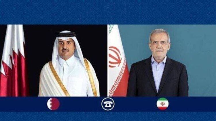 تأکید ایران و قطر بر تلاش مشترک برای توقف جنایات در
غزه