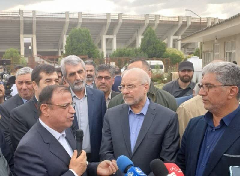 قالیباف از سالن ۶ هزار نفری کریم‌آباد گرگان بازدید
کرد