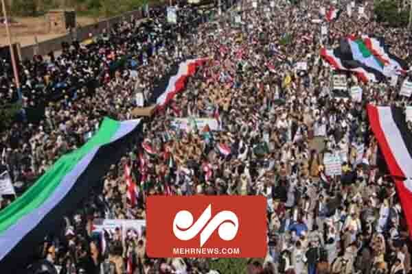 اجتماع مردم یمن در محکومیت جنایت‌های رژیم صهیونیستی در غزه