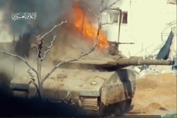 انهدام تجهیزات نظامی صهیونیست‌ها به‌دست رزمندگان قسام در غزه+فیلم