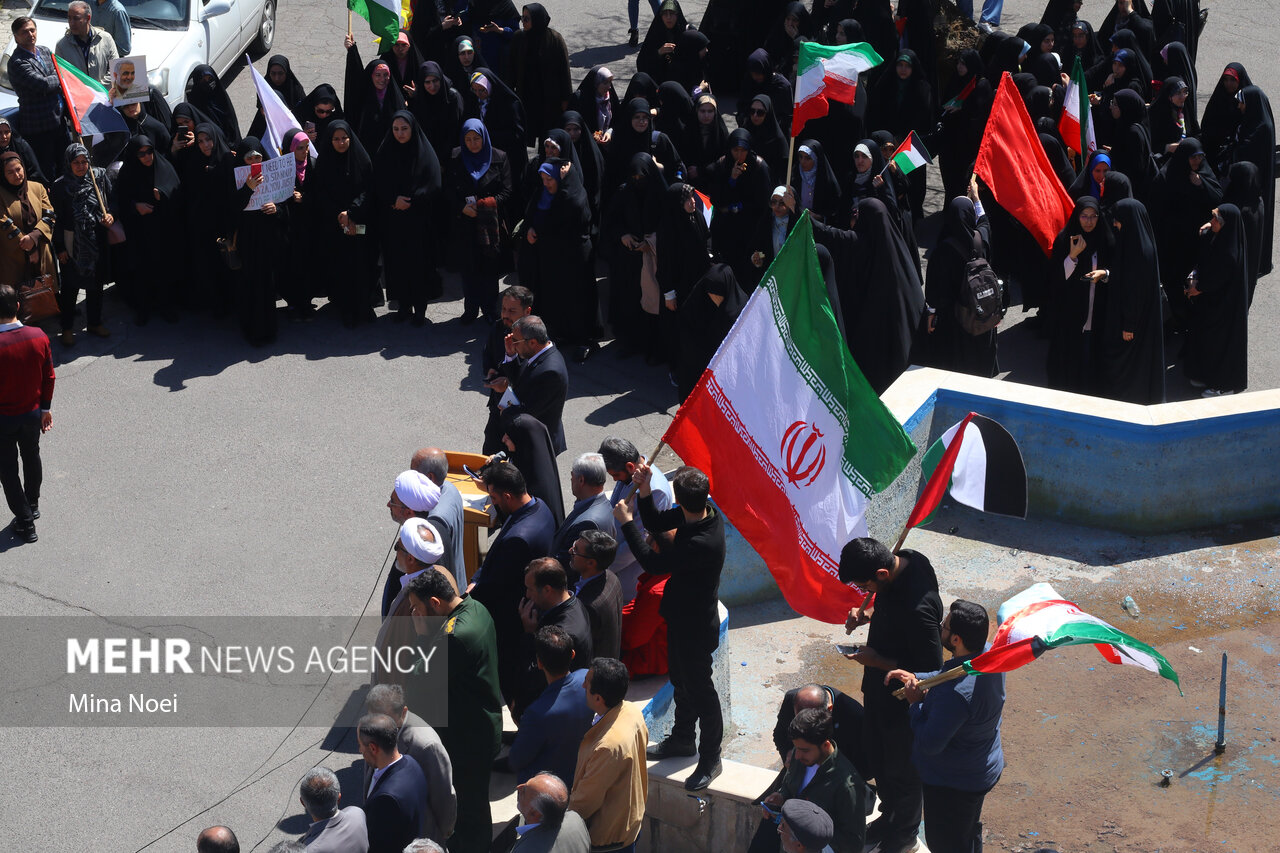 تجمع مردم تبریز در حمایت از عملیات سپاه پاسداران انقلاب اسلامی