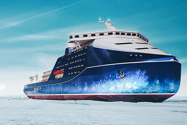 ساخت بزرگترین کشتی یخ‌شکن جهان برای توسعه صادرات روسیه