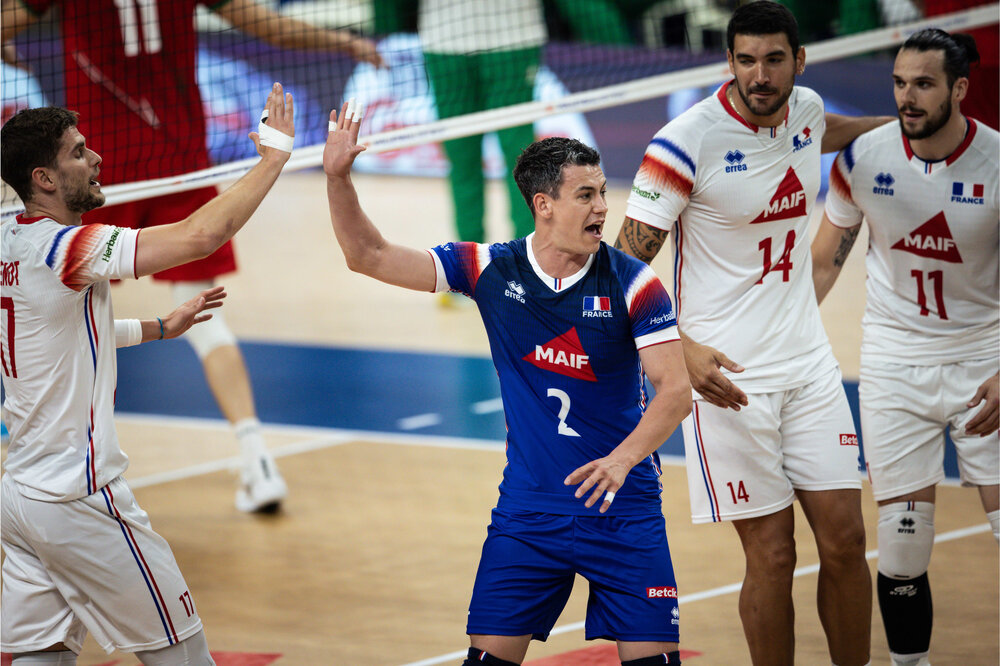 پیروزی فرانسه مقابل آمریکا در لیگ ملت‌های والیبال